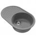 Мойка ML-GM16 овальная с крылом, графит (342), 730*460*180мм