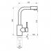 SUS124-001F-3 Смеситель для умывальника, ø35 Поворотн гусак Нержавеющая сталь