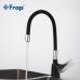 F4453-04 Смеситель для кухни гибкий гусак картридж 35мм FRAP 4453-04 Черный-Хром