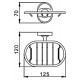 F1902-1 Мыльница металлич.навесная (плоская) F 1902-1