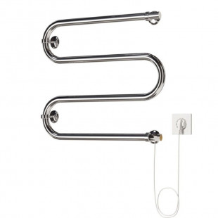 Полотенцесушитель электрический MIXLINE SIMPLE M 50x40 (кнопочный выкл, 123 Вт) ХРОМ