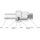 Муфта зажимная ДУ50-2'' (59,7-63,6мм) нар резьба сталь (Россия) аналог GEBO