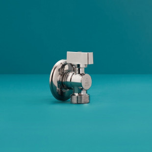 Угловой кран 1/2"ш-1/2"ш "РМС" Люкс 15-15х15 для подключения сантехприборов