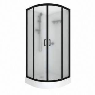 Душевая кабина Тритон Прайм-Блэк-Вельвет БК 90*90А 90х90х206 низкий поддон БЕЗ КРЫШИ (3 места)