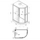 Душевая кабина Тритон "Коралл 120x80 L А" 120х80х218 Низкий поддон Полочка Левая (6мест+сифон ф90)