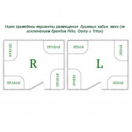 Душевая кабина ДАНА-54 L левая 120*80*215 высокий поддон стенка БЕЖ стёкла ПОЛОСЫ