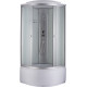 Душевая кабина ДАНА-282W 100*100*215 с крышей выс. поддон-бортик стёкла БЕЛЫЕ