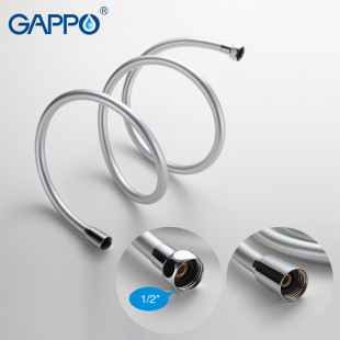 Шланг душ 150см GAPPO G47 ПВХ серебро усилен. вращающ цанга