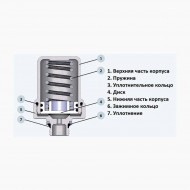 Гаситель гидроудара VIEIR 1/2'' VP54 гидрокомпенсатор