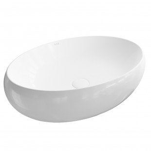 Умывальник на столешницу WAVE Comfort 600*400*150 ш*г*в без перелива,белый,овал