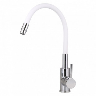 3241508 W Смеситель для кухни с гибким БЕЛЫМ изливом GROSS AQUA ColorFlex 3241508 W
