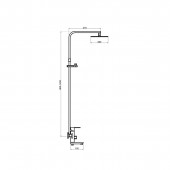 SUS125BL-009DK РМС Душ-система с пепеключателем, черный