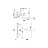 Смеситель для ванны Ridge IDDIS RIDSBL2i10WA