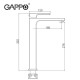 G1017-2 Смеситель для умывальника высокий корпус с гайкой GAPPO 1017-2 белый-хром из латуни G1017-2 Смеситель для умывальника высокий корпус с гайкой GAPPO 1017-2 белый-хром из латуни