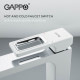 G1017-2 Смеситель для умывальника высокий корпус с гайкой GAPPO 1017-2 белый-хром из латуни G1017-2 Смеситель для умывальника высокий корпус с гайкой GAPPO 1017-2 белый-хром из латуни