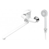 Смеситель ПЛАСТИК для ванны AQUASTRIDE P05-3H73-38A White (комплект шланг/лейка)