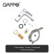G1018-1 Смеситель для умывальника литой корпус с гайкой GAPPO 1018-1 хром из латуни