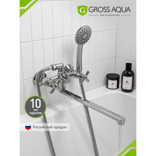 7016083C-35L Смеситель д/ванны L-нос Retro GROSS AQUA крест.мах.