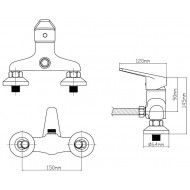 B8282-4A Смеситель для душа из Латуни, ø40