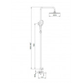 Стойка душ Gappo 2499-39 G2499-39 Оружейная сталь