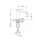 F1085-9 F Смеситель для умывальника FRAP ОРУЖ.СТАЛЬ F1085-9