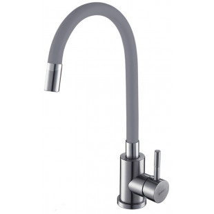 Смеситель в кухню SOLONE EZA4-F090GY (НЕРЖ) СЕРЫЙ (10)