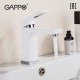 G1017 Смеситель для умывальника литой корпус с гайкой GAPPO 1017 белый из латуни G1017 Смеситель для умывальника литой корпус с гайкой GAPPO 1017 белый из латуни