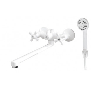 Смеситель ПЛАСТИК для ванны AQUASTRIDE P16-3V711-41A White (комплект шланг/лейка)
