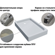 Поддон душевой 100x80 низкий прямоугольный (ПД 25)