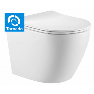 Унитаз подвесной Triton-Pro Verso Small TR-VO-1832S с системой смыва Tornado, сиденье, фурнитура