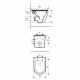 Унитаз подвесной безободковый, WAVE MERIDIAN Tornado Flush, сиденье дюропласт, микролифт БЕЛЫЙ глянец (L)
