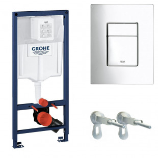 Система инсталляции для подвесного унитаза Grohe Rapid SL 38772001 (3 в 1) 38772001 кнопка квадратная