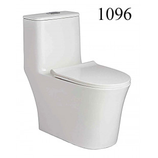 Унитаз моноблок 1096 безободковый, микролифт, дюропласт Дана