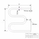 Полотенцесушитель нерж с ПОЛИМЕРОМ М-обр 50x50 1'' MIXLINE SIMPLE