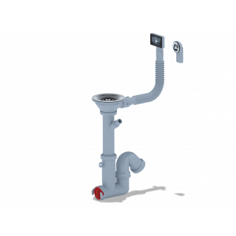 Сифон УНИВЕРС F1045S 3 1/2" д/мойки c перел прямоточный с отв. для стир. АНИ