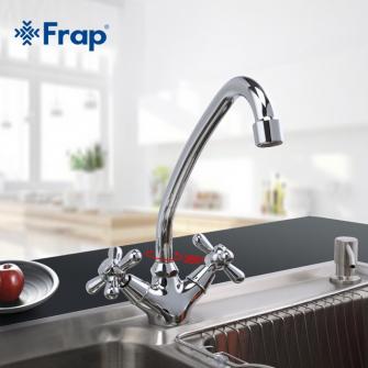 F4125 Смеситель для кухни 2-х вентильный высокий излив FRAP 4125