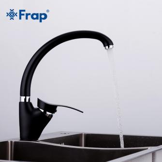 F4101-11 Смеситель для кухни высокий поворотный излив, картридж Ф40 FRAP 4101-11 Черный