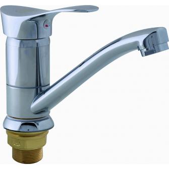 SL86-004FBS-15 Смеситель для кухни с коротким поворотным изливом Картридж 35мм Крепление:гайка (РМС)