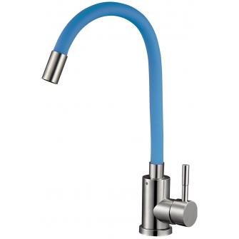 Смеситель в кухню SOLONE EZA4-F090BU (НЕРЖ) СИНИЙ (10)