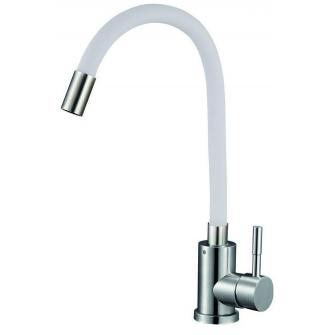Смеситель в кухню SOLONE EZA4-F090KW (НЕРЖ) БЕЛЫЙ (10)