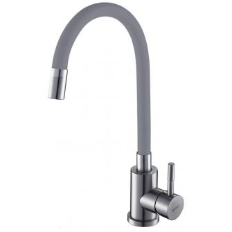 Смеситель в кухню SOLONE EZA4-F090GY (НЕРЖ) СЕРЫЙ (10)